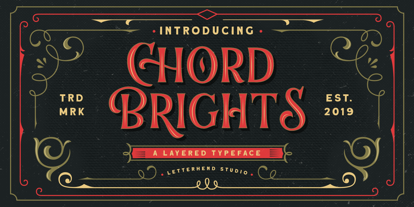 Chord Brights Extrude Font preview